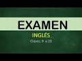 EXAMEN #2 DE INGLÉS (Lecciones 9-20)