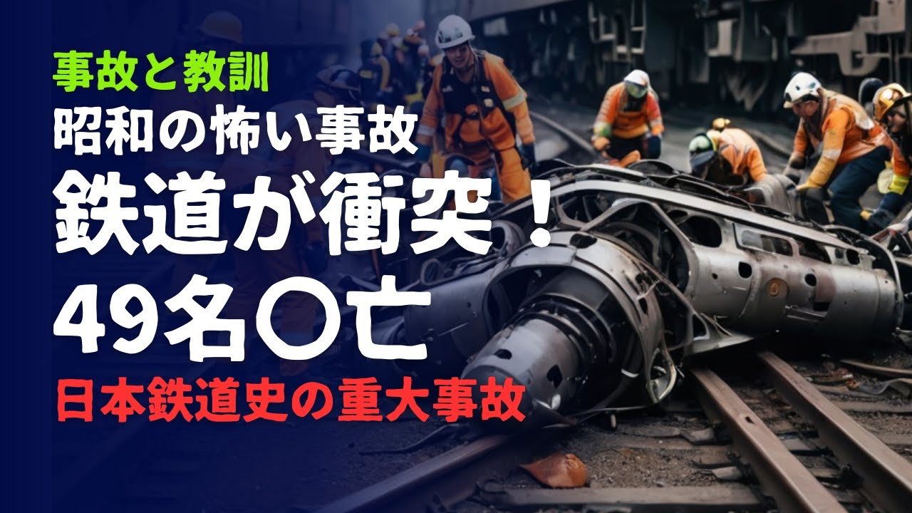 昭和の怖い事故！鉄道衝突！49名〇亡！日本鉄道史の重大事故 YouTube