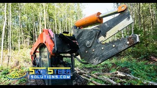 Timberline Rotating Skid Steer Tree Shear Raw Demonstration | Skid Steer Solutions