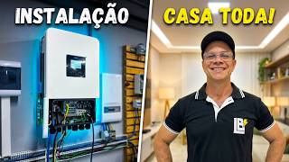 Instalação Completa Deye 6000w Split Phase e Teste de Carga Real | SUN 6K SG05LP2 US SM2