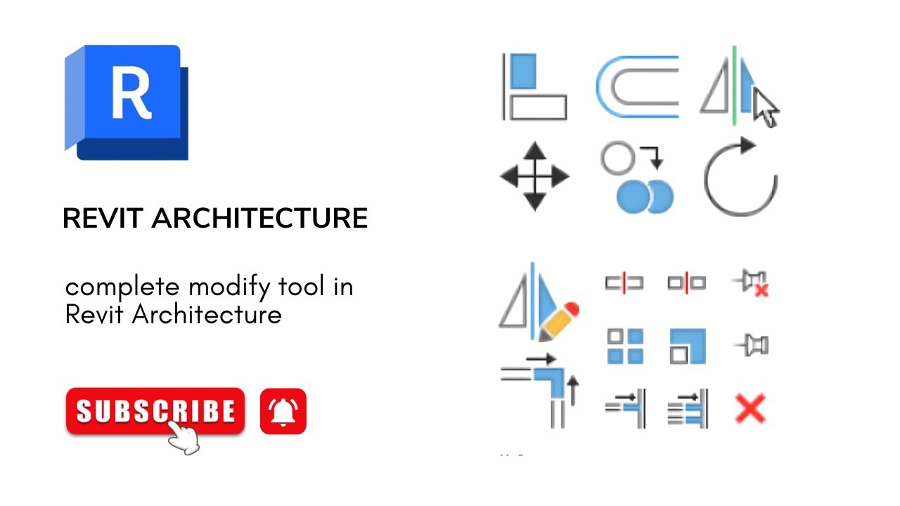 Modify Tools in Revit Architecture | complete modify tool in Revit ...