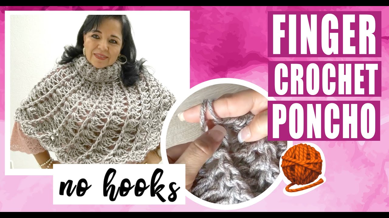 Пончо, связанное крючком пальцами 🧶 Без крючков и спиц | Легко, быстро и эффективно для рук - Авт...