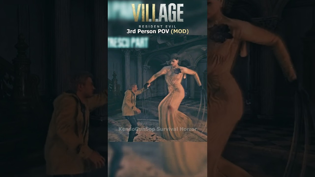 What Lady Dimitrescu's Kill Looks Like in 3rd Person - RESIDENT EVIL Village Ethan Death Scene (MOD)