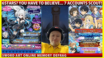 6stars? We Have To Believe... Asuna Rate Up & Treasure Hunt Scouts (SAOMD)
