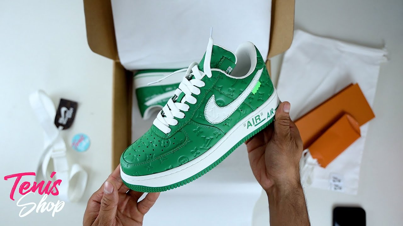 Louis Vuitton Nike Air Force 1 Low By Virgil Abloh Green - UA Review 