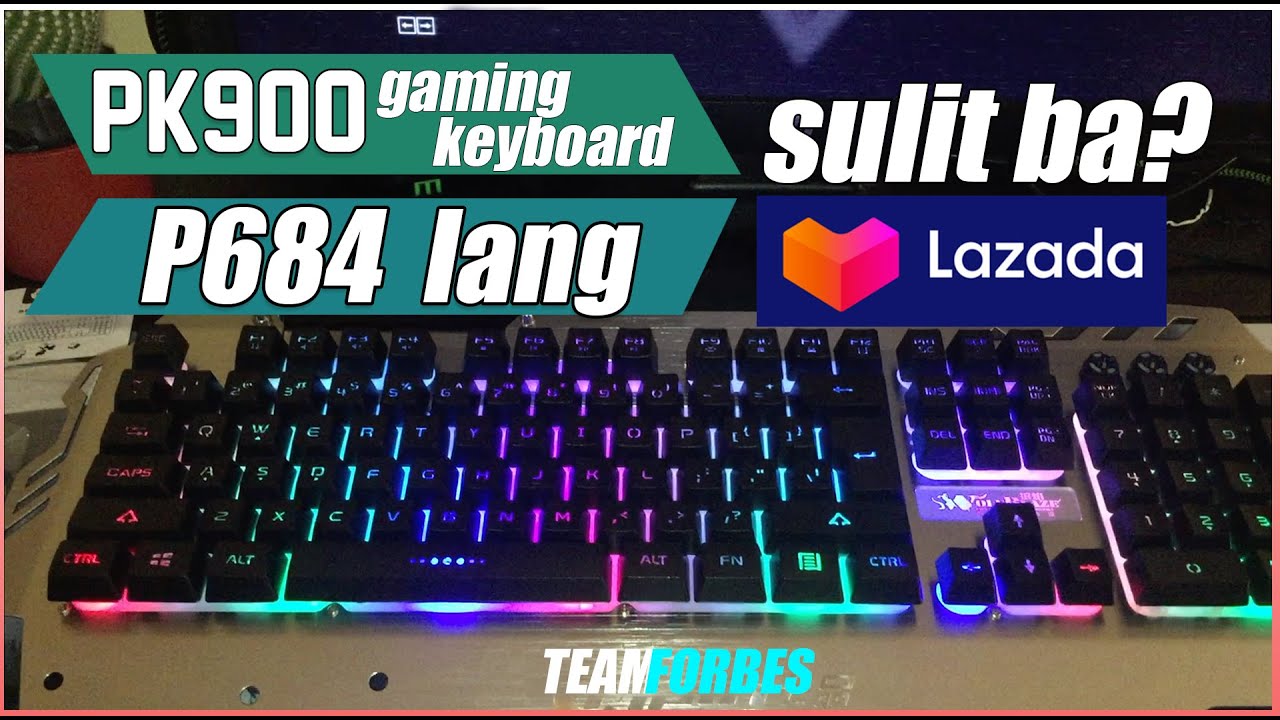 7 PIN PK900 Membrane GAMING KEYBOARD [UNBOXING/REVIEW 2020] sulit ba ...