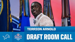 Terrion Arnold Draft Room Call