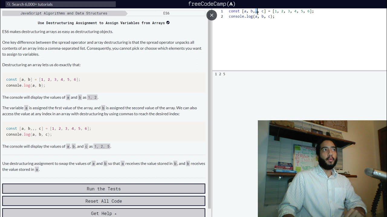 How to Use the Destructuring Assignment to Assign Variables from Arrays ...