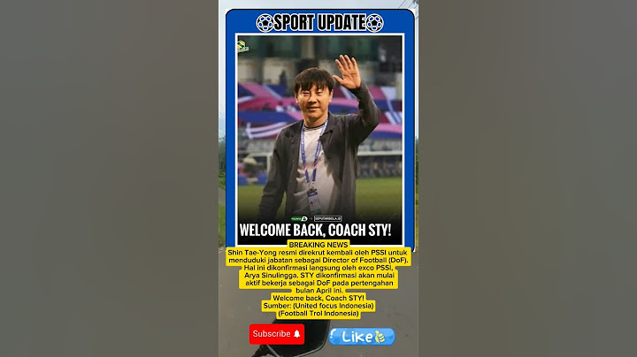 STY is back🔥PSSI Di konfirmasi Menunjuk STY menjadi Director of Football(DOF)#shintaeyong #shorts