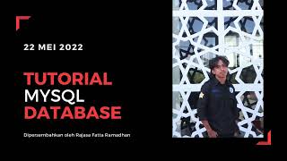 TUTORIAL MYSQL DATABASE