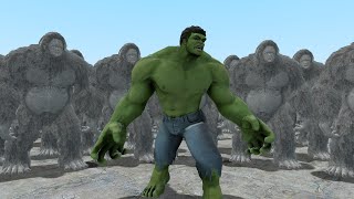 HULK VS 100 SCP-1000!! Garrys Mod Sandbox