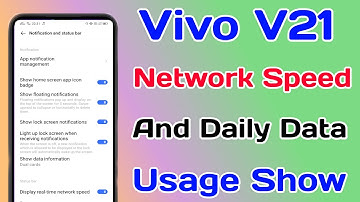 Vivo V21 Show Daily Data Usage Setting || How To Show Network Speed And Daily Data Usage Vivo V21
