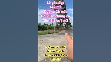 Lô góc rất đẹp , đối diện chung cư dự án Xây dựng Hà Nội - Phước An - Nhơn Trạch - Đồng Nai