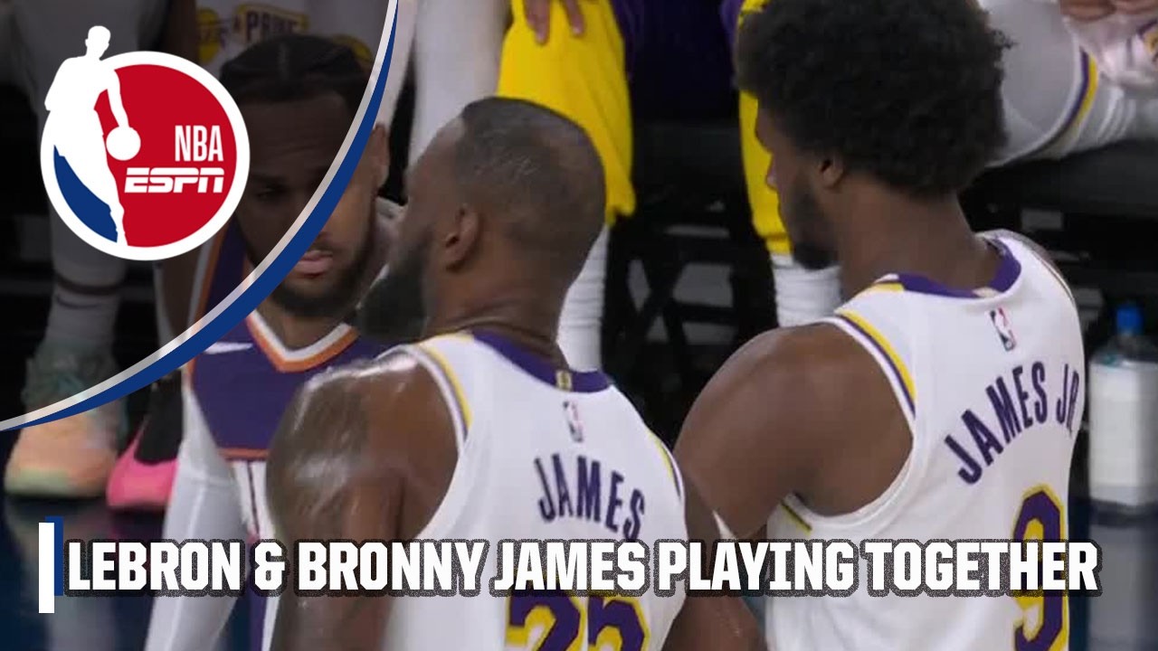 LeBron & Bronny James share the court together for the 1st time as ...