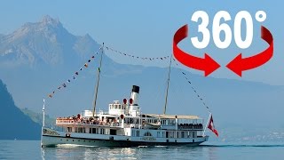 360°-Video: Mit dem Dampfschiff über den Vierwaldstättersee