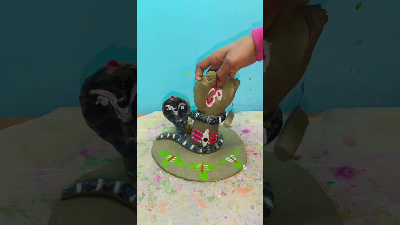 Handmade Mini Shivling Clay Art | Easy Clay Craft | DIY Mandir Decor