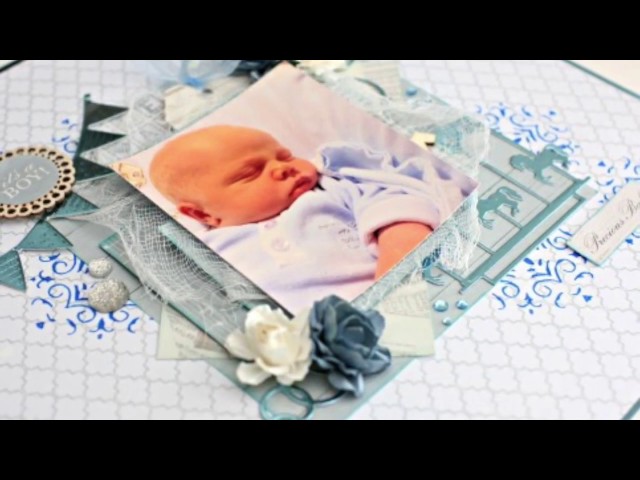 Baby Boy Scrapbook Pages - Finding Time To Create