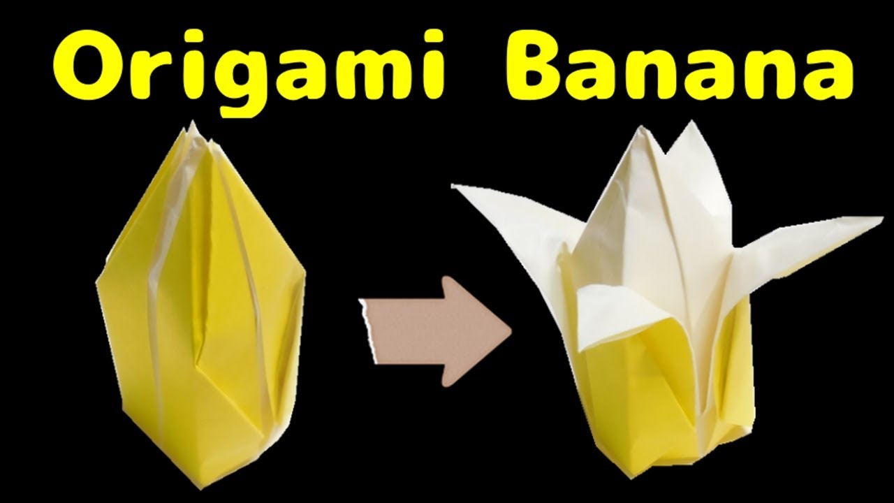 折り紙 バナナの簡単な折り方 立体 Origami Banana Youtube