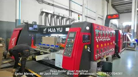 Morocco customer inline flexo folder gluer machine I China carton box making line