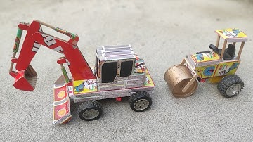 How to make JCB at Home from Matchbox | DIY JCB Backhoe Loader | Mini JCB Science Project