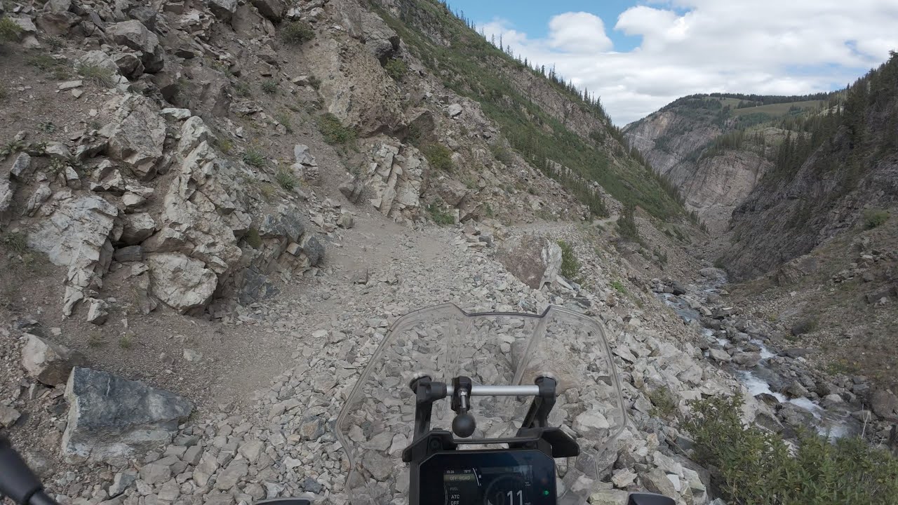 Aprilia Tuareg 660 kickstand failure at the deadliest part of Schofield Pass (Devil's Punchbowl)