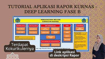Tutorial Aplikasi Rapor Kurnas-Deep Learning Fase B (Kelas 3 dan 4) SD. Link aplikasi di deskripsi