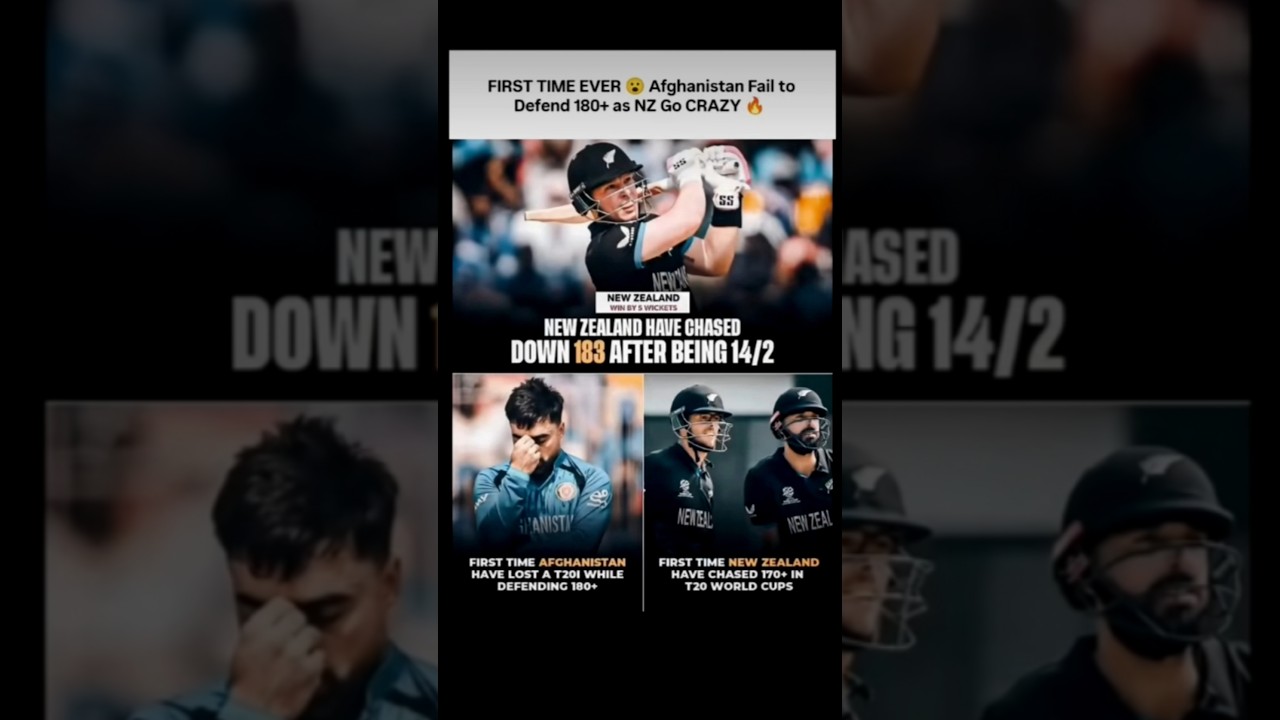 From 14/21 To Victory 😤 New Zealand Shock Afghanistan in T20 WC 