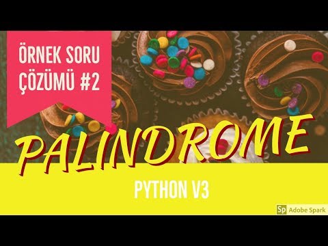Python Örnek #2 PALINDROME