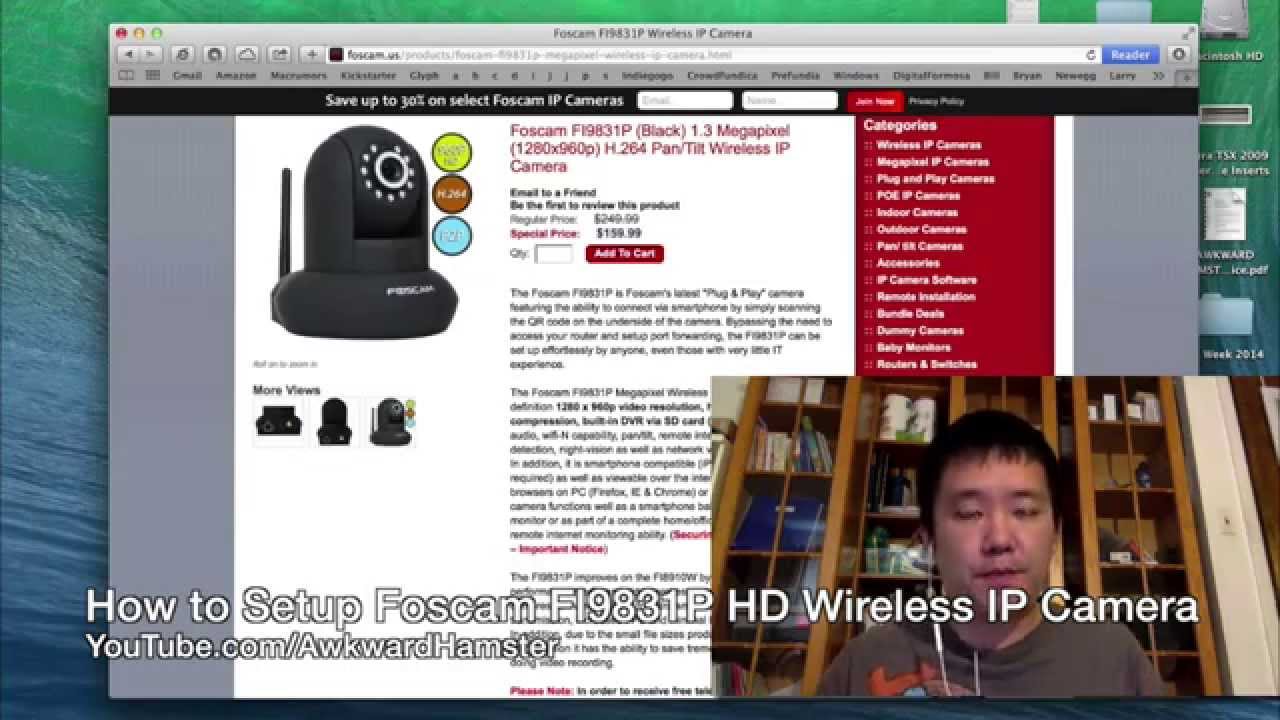 How to Setup Foscam FI9831P HD Wireless IP Camera - YouTube