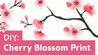 cherry watercolor blossom blossoms paint japanese tutorial painting easy tree flower lemon paintings flowers branch diy trees watercolors drawing step