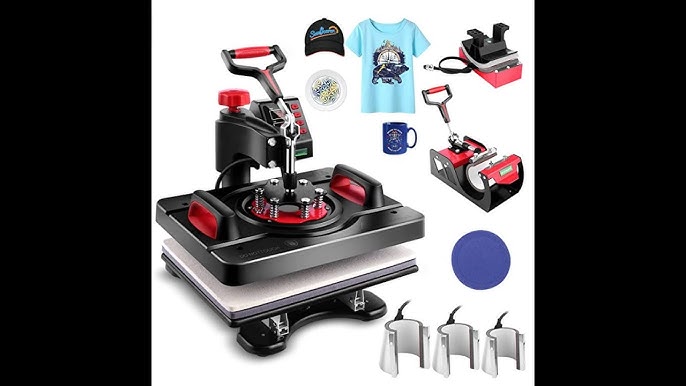 AKEYDIY Upgraded 8 in 1 Heat Press Machine Digital Combo Multifunctional T-Shirt Printing Sublimation Heat Press Transfer Machine12X15Heat Press