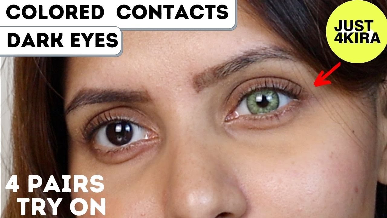 Just4Kira Colored Contact Lens Review BEST contacts for dark brown