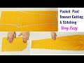 Pocket Pant Trouser Cutting and Stitching|Ladies Trouser Pant|Palazzo Pant Cutting &  Stitching