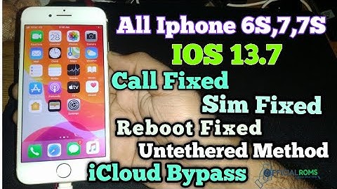 All iPhone 7 iOS 13.7 Untethered Method Reboot Fixed SIM & Data 100% working icloud Remove Free