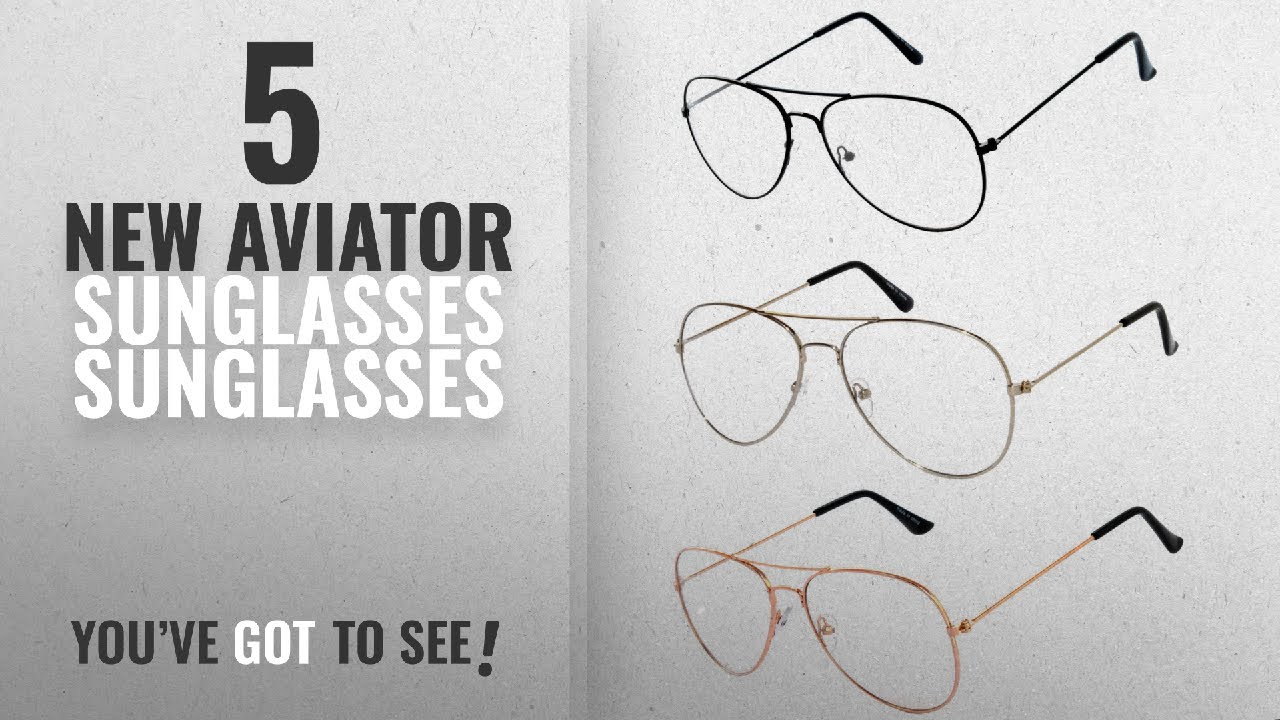 Top 10 Aviator Sunglasses Sunglasses [ Winter 2018 ]: 3 Pairs Classic Aviator Style Sunglasses Metal