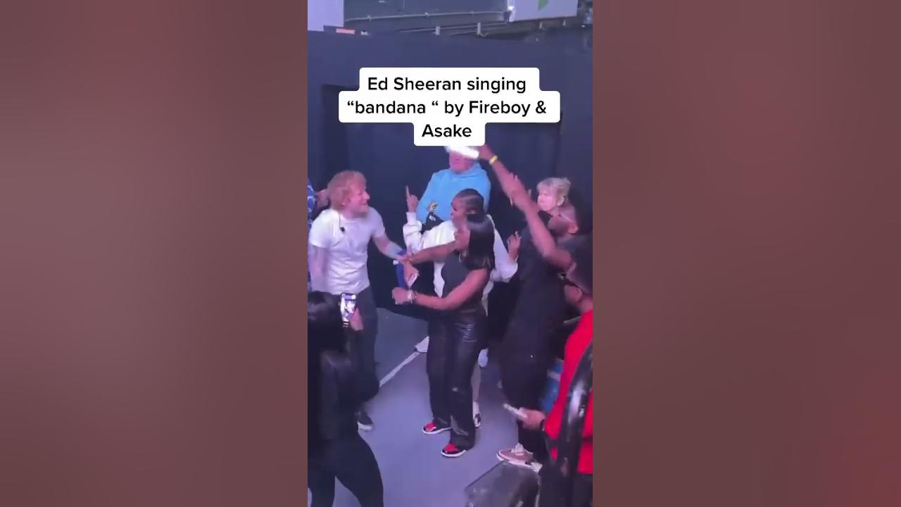 Ed Sheeran Singing Bandana By Fireboy DML - Fireboy Live In London Show