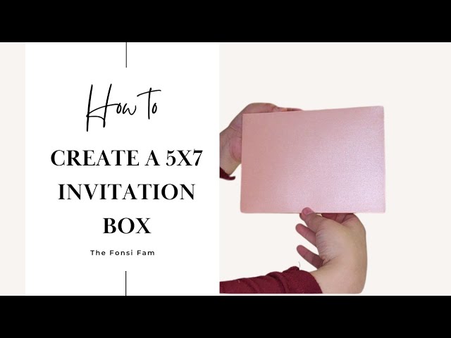 Creating a 5x7 invitation box 