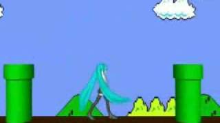 3D Hatsune Miku as Mario