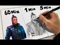 Desenhando NOVO Personagem CHRONO (CR7) em 60 MIN, 5 MIN, 1 MIN!! FREE FIRE