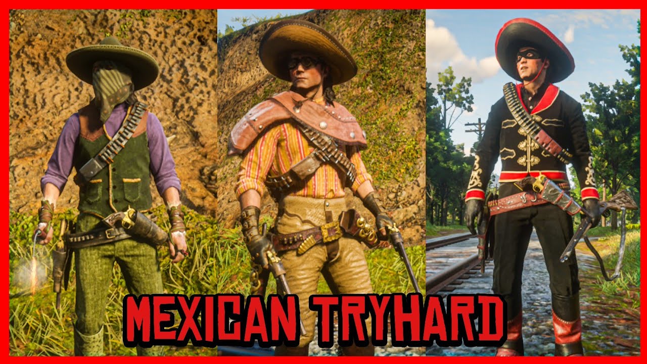 Red Dead Online Requested Outfits 138 Mexican Tryhard Outfits YouTube