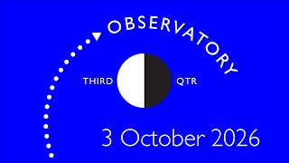 Observatory 3 October 2026