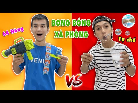 Video Đồ chơi súng thổi bong bóng 56 nòng vs Ống thổi bong... - youtube