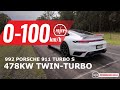 2021 Porsche 911 Turbo S 0-100km/h & engine sound