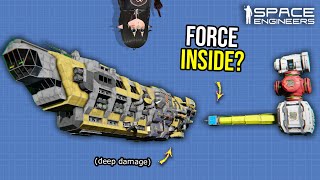 Can Welder be Shoved to Repair Deep Through Ship Armor Space Engineers