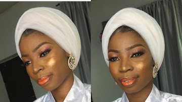How to tie turban net scarf #diy #gele #tutorial #shortsafrica #makeup #howto #beginners #scarf