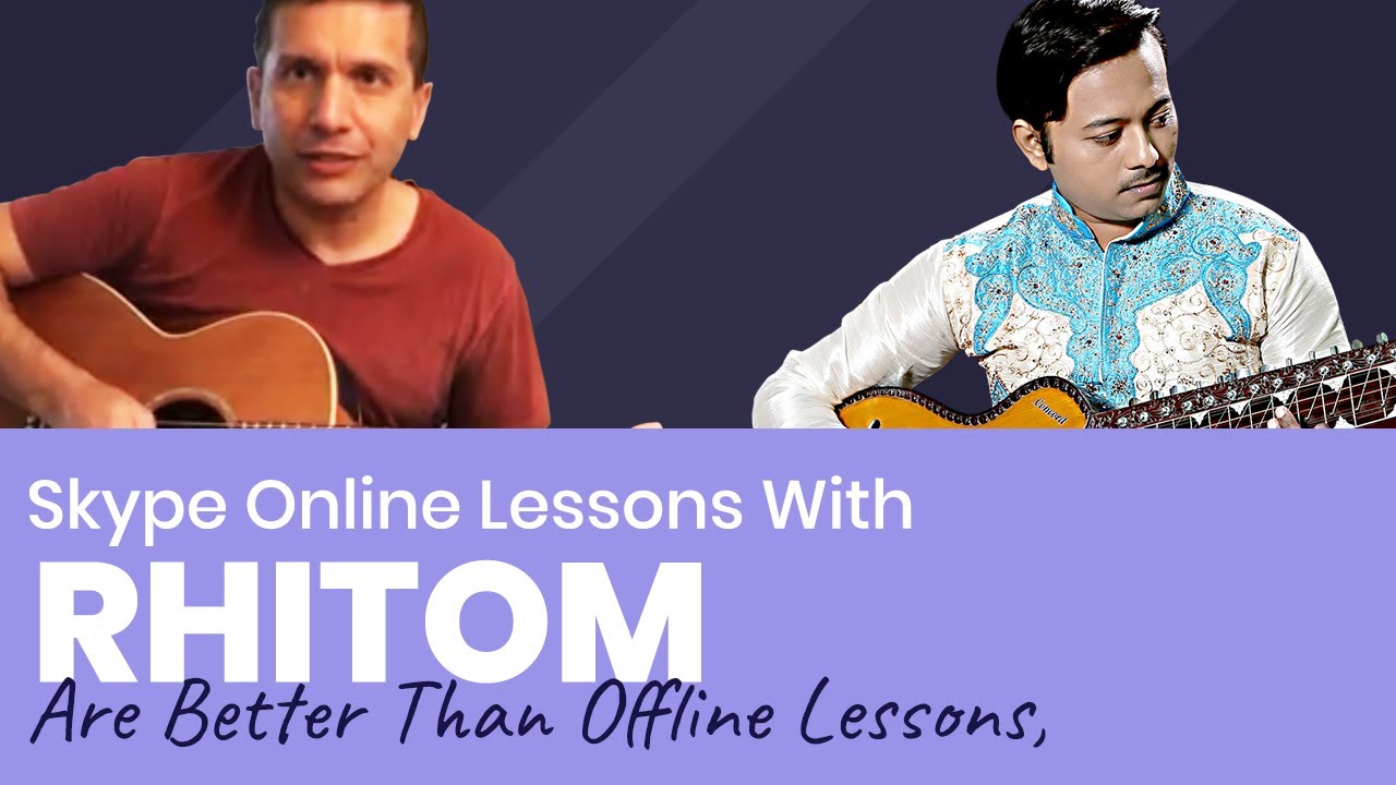 Anshuman Learning Indian Slide Guitar from Rhitom Sarkar on ipassio