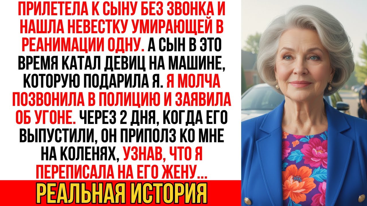 Пока невестка умирала, сын катал девиц на моей машине. То, что я сделала дальше, уничтожило его...!