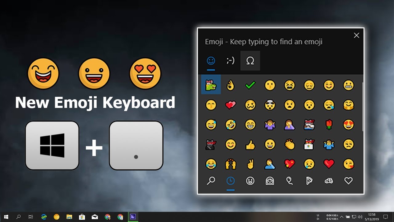 keyboard shortcuts for emojis