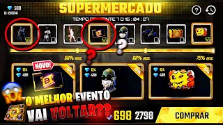 URGENTE!! EVENTO SUPERMERCADO DE VOLTA, ÍTENS E DATA, INCUBADORA 3 EM 1, NOVO PUNHO - FREE FIRE