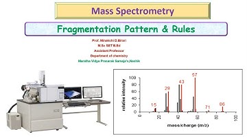Mass Spectrometry :Fragmentation Pattern & Rules(Part-I)